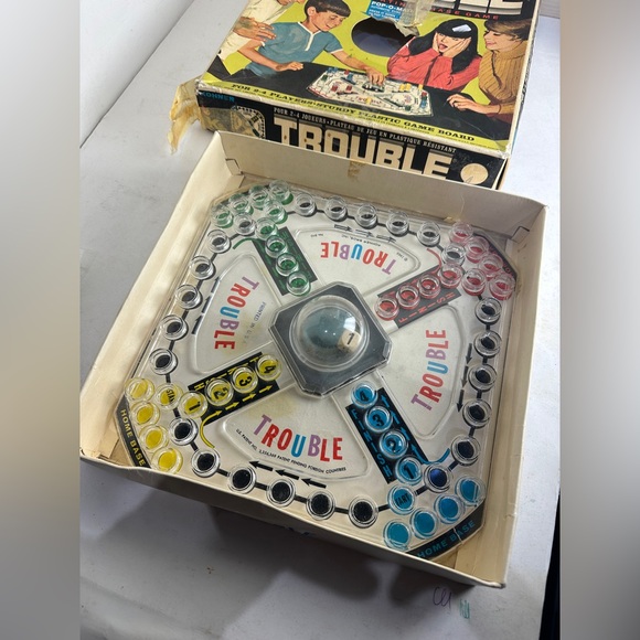 Vintage Kohner Trouble Pop-O-Matic Board Game 1965 - Picture 7 of 13